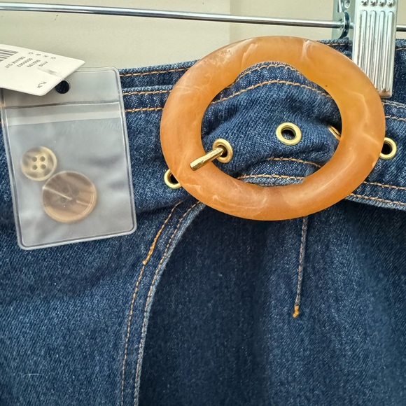 NWT Anthropologie Amata Apparel Mari Slim Denim Mini Skirt - Picture 6 of 9